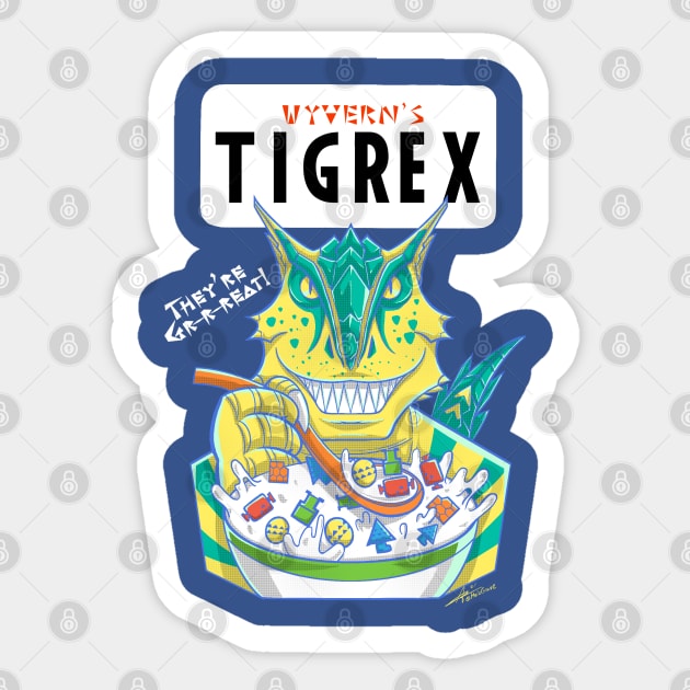 WYVERN’S TIGREX Sticker by Zoe Grave